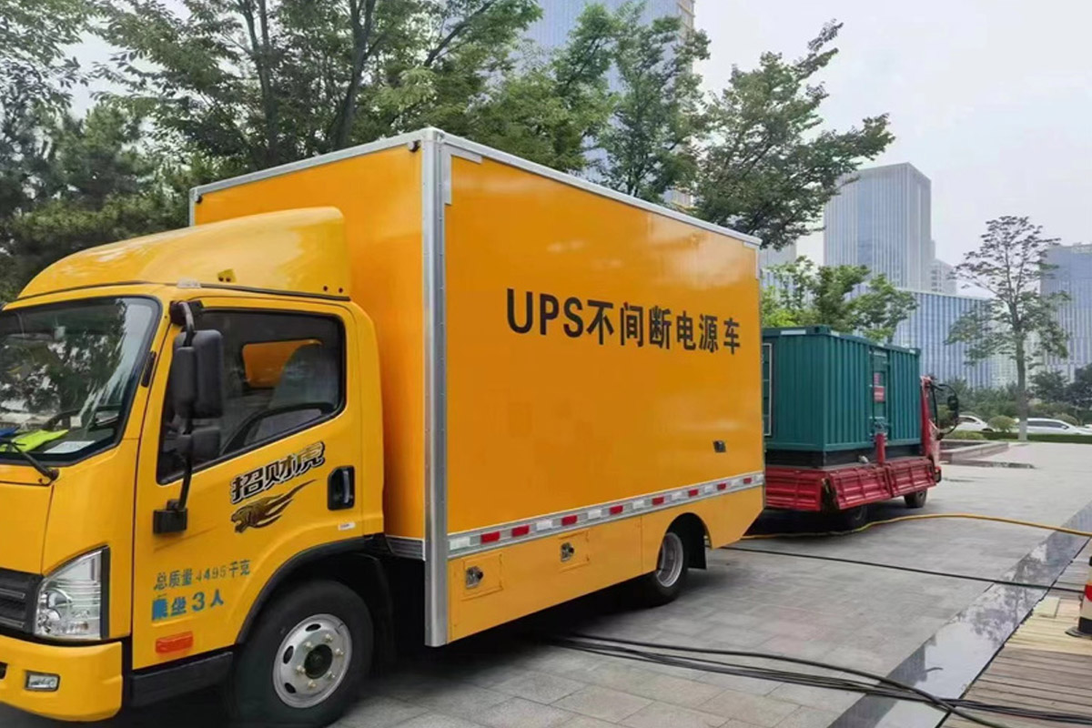 大安发电机租赁施工现场
