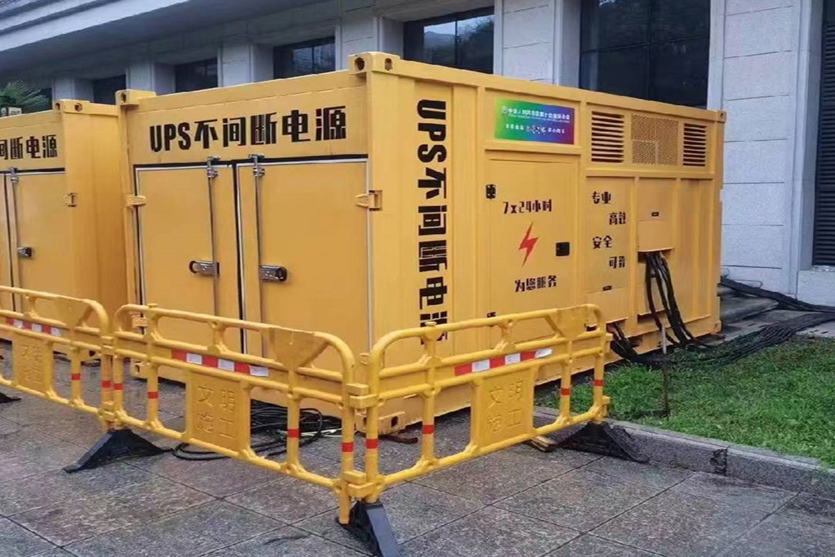 大安发电机租赁施工现场