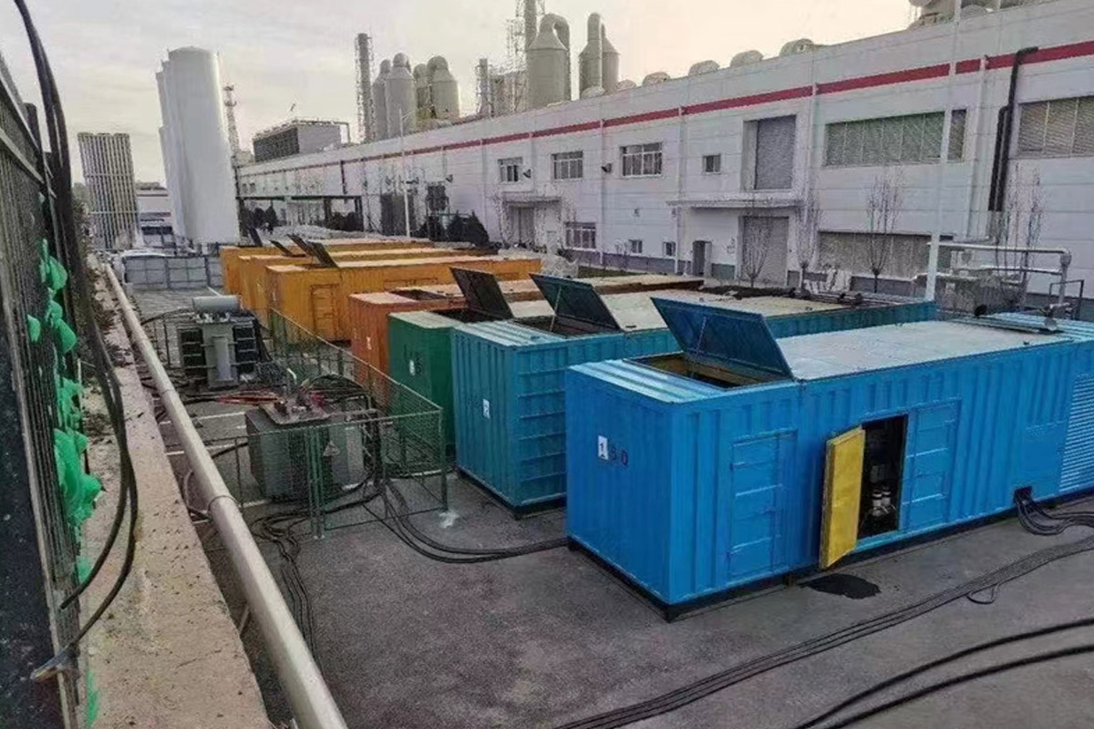 大安发电机租赁施工现场